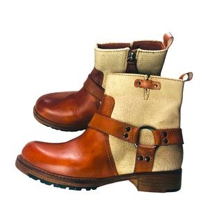 Vintage Foundry Morgan Biker Style Ankle Boots